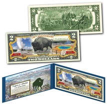 Yellowstone National Park 150TH Anniversary Official $2 Bill 1901 Bison Edition - £11.20 GBP