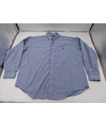 Polo Ralph Lauren Yarmouth Button Down Dress Shirt Blue Plaid 17.5 36 37 - £11.68 GBP