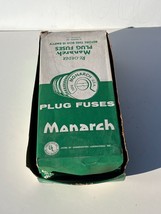 Case of 100 antique &quot;Monarch&quot; brand glass plug fuses, New Old Stock 15 amp - $261.23