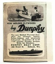 1947 Print Ad Dunphy 11 ft Portage Plywood Boats Oshkosh,WI - £6.40 GBP