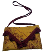 Handmade Cloth and Lace Vintage Hand Bag Purse - An Original by Brigitta... - $10.84