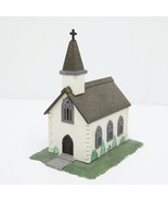 Vtg N Scale Church with Steeple Bachmann 7206 Light Ready Painted - £22.74 GBP