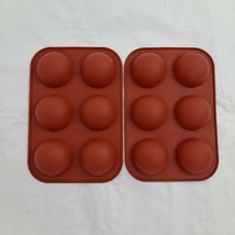 Silicone Chocolate Bomb Baking Molds Semi Sphere Domes 2 Pieces 6 cavity each - £7.89 GBP