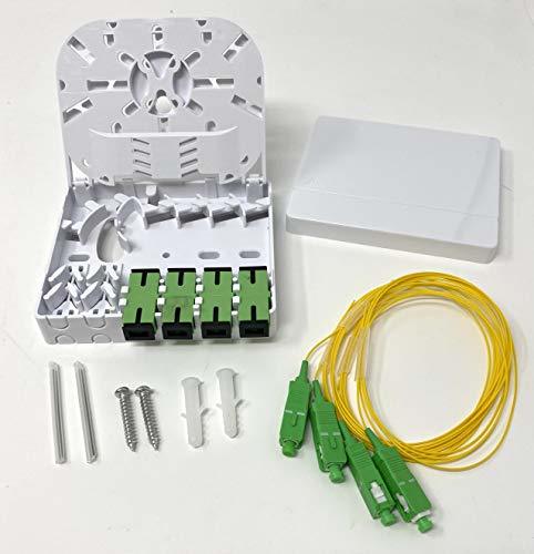 Ultra Spec Cables FTTH 4 Port SC-APC Fiber Termination Kit (Includes 4 ...