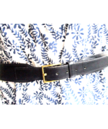 Dooney &amp; Bourke Black Leather Dress Belt Solid Brass Buckle Women&#39;s Size... - £26.04 GBP