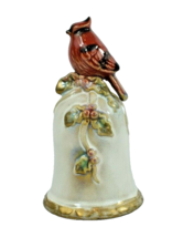 Cardinal Holiday Christmas Bell Porcelain 5.5 inch Tall Seasonal Decor - £9.45 GBP