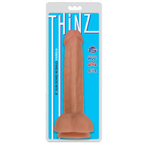 Thinz 8&quot; Slim Dong W/Balls Vanilla - £16.99 GBP