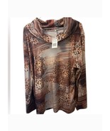 Leo &amp; Nicole Cowl Neck Top Size Xl Nwt - $548.99 MXN