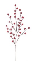 Darice Christmas Floral Red Pearl Spray with Snow - £12.46 GBP