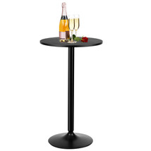 24&quot; Round Pub Table Bistro Bar Height Cocktail Table with Metal Base Indoor - £74.75 GBP
