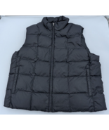 Eddie Bauer Men&#39;s Black Full Zip Goose Down Insulated Puffer Vest Size XL - $39.19