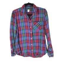 GAP Womens Flannel Shirt Button Down Long Sleeve Pocket Plaid Colorful S - $14.49