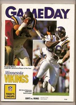 1990 NFL Gameday program Vikings @ Giants dec 9th - $25.85