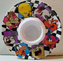 Vintage Looney Tunes Melamine Chip Dip Appetizer Serving Tray 1994 Zak D... - $27.71