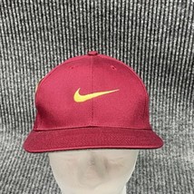 VTG 90&#39;s Nike Cap Hat Mens Maroon Red Yellow Swoosh Snapback Rare Preown... - £53.49 GBP