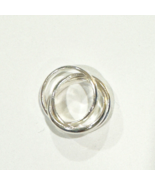 Solid 925 Sterling Silver 3 Bands Ring Size 7 Three Connected Bands 6.9 ... - £9.71 GBP