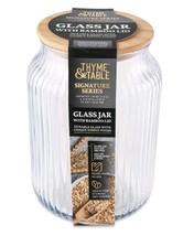 Thyme &amp; Table ~ 116 Ounce ~ Ribbed Glass Jar ~ Canister w/Lid ~ 6.3 in x... - $60.00