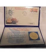 Statue of Liberty Centennial 1st Day Cover and Commemorative Medallion N... - £34.62 GBP