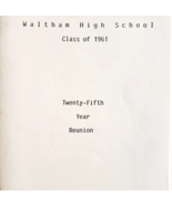 1961 Waltham High School Reunion 25th Year Program Booklet Massachusetts F9 - $29.99