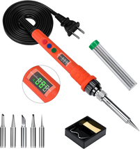 Soldering Iron Kit 120W LED Digital 110V Welding Tools Smart Temperature Control - $25.33