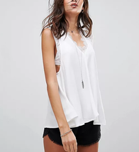 Free People Womens Blouse Lovin On You Solid White Size Xs OB670220 - £37.31 GBP