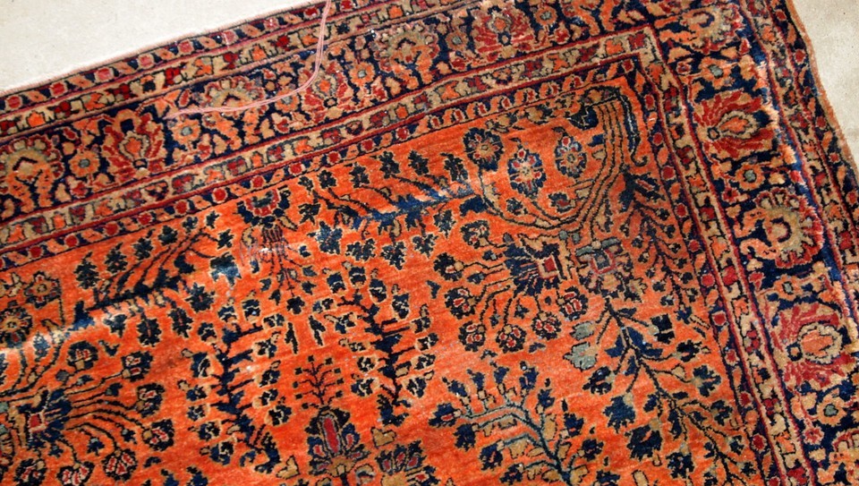 Handmade antique Oriental rug 4.1' x 6.4' (125cm x 195cm) 1920s - 1B787 Item image 6