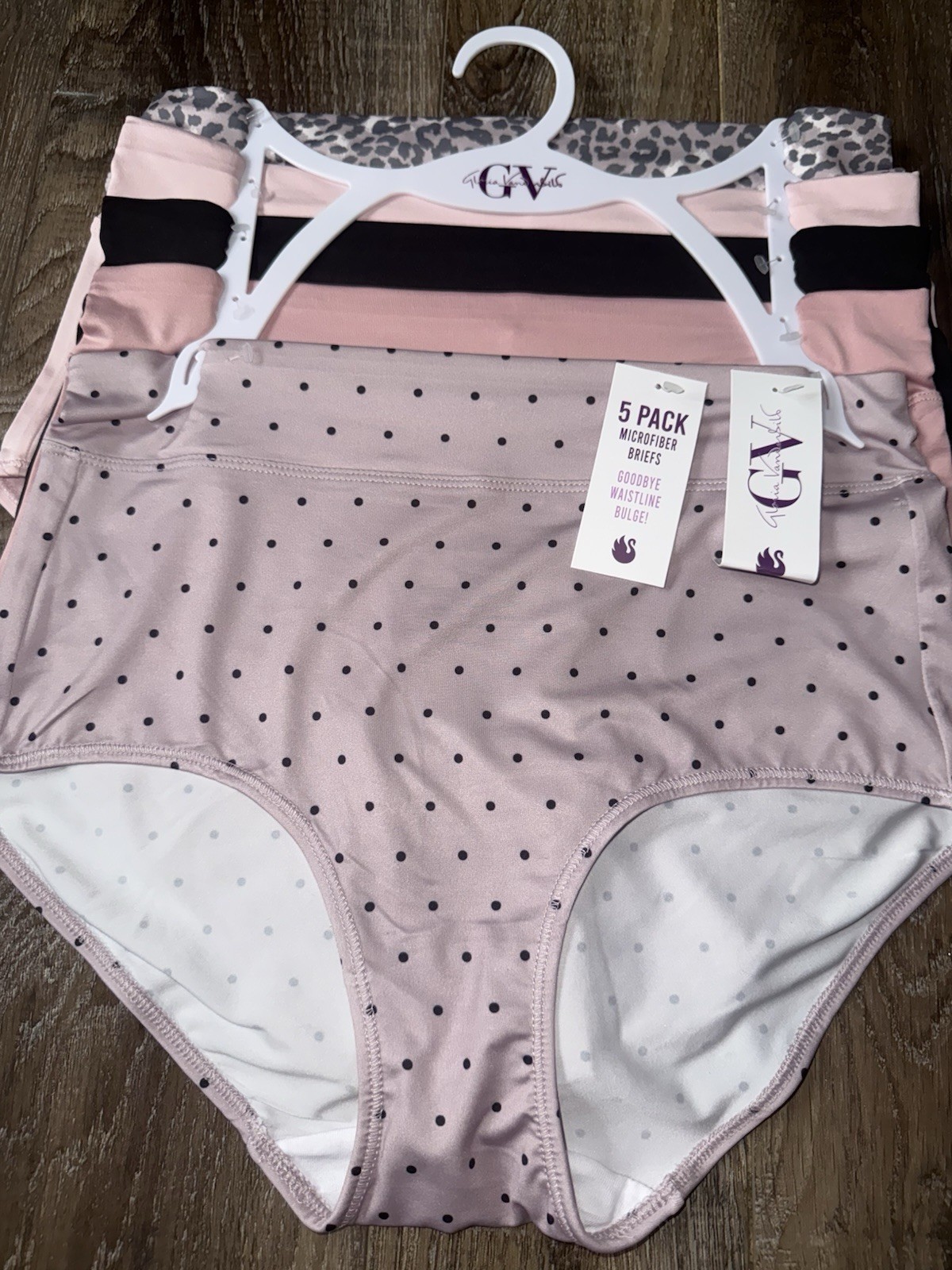 Gloria Vanderbilt Women&#39;s Brief Underwear Panties 5-Pair Polyester Blend... - $31.68