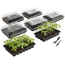 5-Pack Seed Starter Tray Kit - 350 Cells with Humidity Domes for Optimal... - $49.45
