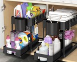 2 Pack Under Sink Organizers And Storage,2 Tier Under Bathroom Kitchen S... - $42.99