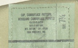 US Army Woodland camouflage combat &quot;patrol&quot; cap 7-3/4 Equa 2001 - $30.00