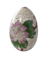 Chinese Cloisonne Egg Floral Cottagecore Vintage Decorative Shabby Gold ... - £13.17 GBP