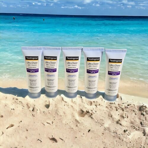 Neutrogena Ultra Sheer Dry-Touch Sunscreen Lotion SPF 55 - 1oz/29ml Lot Of 5