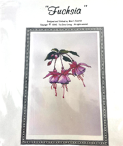 Marc Saastad Cross Stitch  SL 36  Fuchsia   PATTERN Floral Silver Lining - $25.83