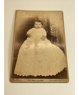 Antique Vintage Cabinet Card Photograph Young Infant Gothic Victorian KG - $19.79