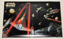 1999 Rare original Star Wars Episode l Phantom Menace movie 36x24 poster... - $29.13