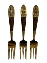 Sri Sang Thai LK Bronze Dessert Flatware Lot of (3) 3 Prong Forks 6 1/2&quot; - $23.75