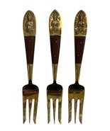 Sri Sang Thai LK Bronze Dessert Flatware Lot of (3) 3 Prong Forks 6 1/2&quot; - $23.75