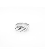 David Yurman .925 Sterling Silver Sculpted Cable Contour Band 9mm - $508.17 CAD