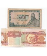 Angola, Guinea, Set Aus 2, Seltene Verschiedene Banknoten Sammlung - $13.96