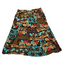 Option Melrose Skirt Womens L Multicolor A Line Midi Elastic Waist Pull ... - £23.72 GBP