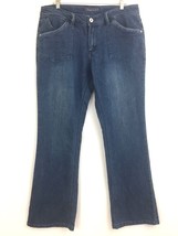 Baccini Blue Jeans Relaxed Fit Straight Leg Womens size 12 Medium Wash 37 x 32 - $22.49