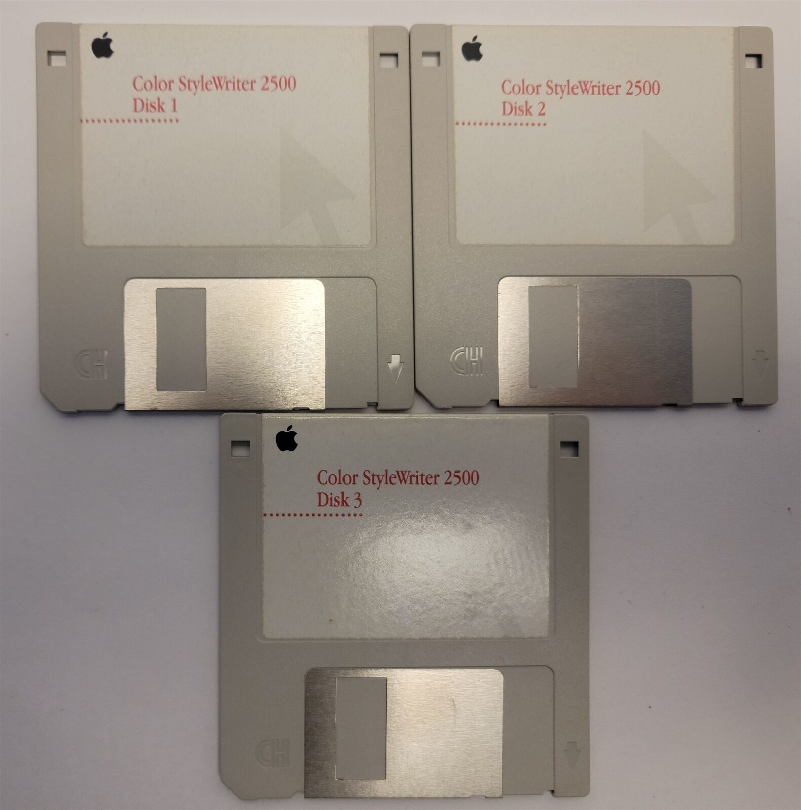 Apple Color StyleWriter 2500 Install Disks (x3 Floppies) - Tested w/ pics - $11.73