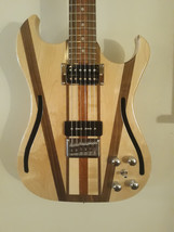 New Handmade Thru The Body Neck Semi Hollow Body Electric Guitar - £434.54 GBP