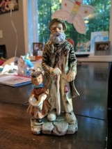 vintage 7&quot; figurine Old man and little girl - $13.86