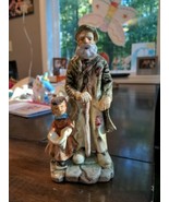 vintage 7&quot; figurine Old man and little girl - $19.01 CAD
