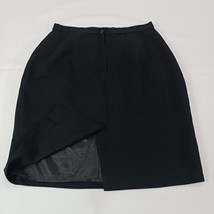 Vintage Michele Petite Women's Black Rear Zipper & Slit Pull-On Skirt Waist 30" image 10