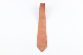 Vintage 50s Rockabilly Thrashed Silk Polka Dot Diamond Neck Tie Dress Ti... - $19.75