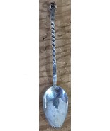 Vintage Silverplate? Figural Twisted Stem 4 1/4&quot; Collector Souvenir Spoon - $25.79 CAD