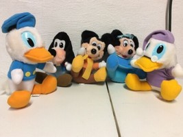 Vintage Disney Mickey&#39;s Christmas Carol Stuffed Plush Hardees Toys Set of 5 Mint - £17.24 GBP