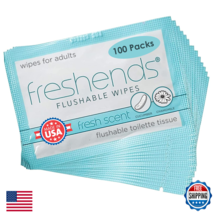 Freshends Flushable Individually Wrapped Wipes 100 Bulk Pack Luxurious - $74.08